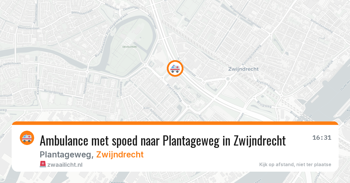 Ambulance met spoed naar Plantageweg in Zwijndrecht — 9 feb 2026