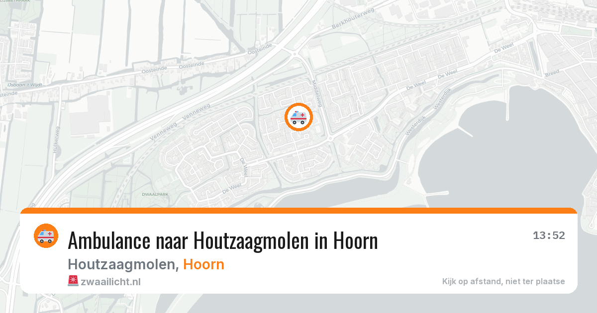 Ambulance naar Houtzaagmolen in Hoorn — 3 aug 2026