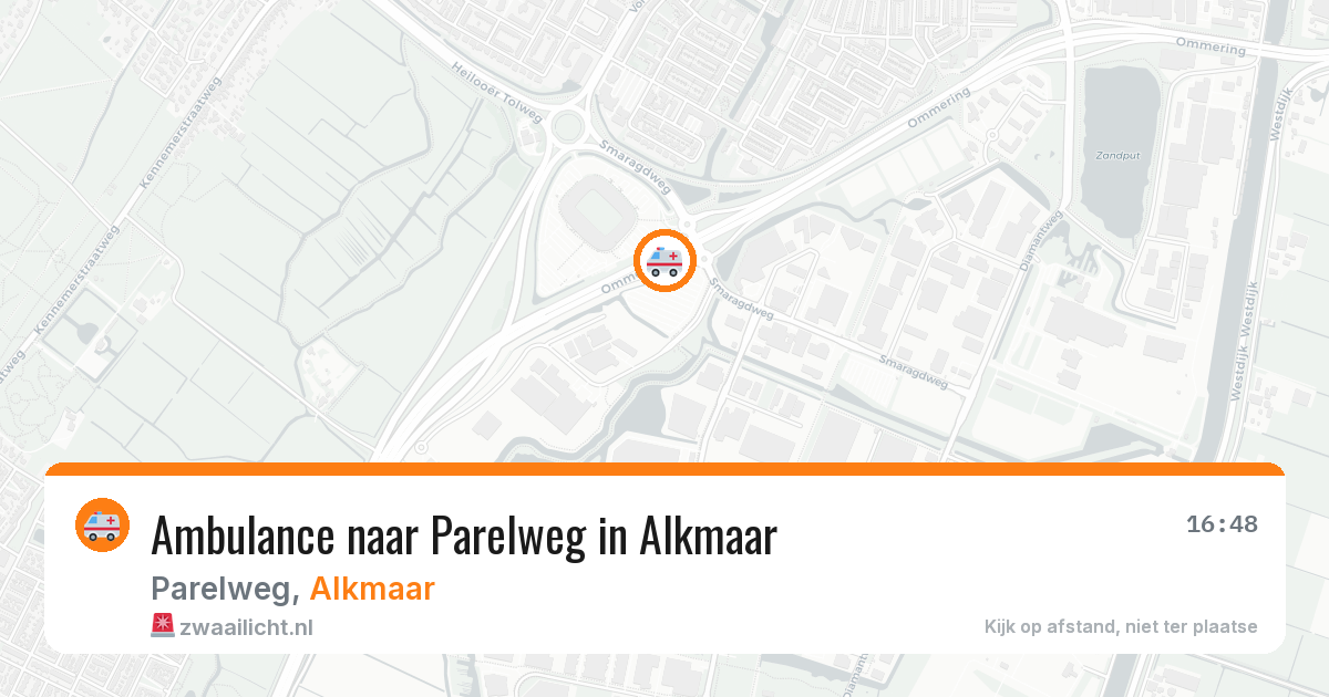 Ambulance naar Parelweg in Alkmaar — 9 jul 2026