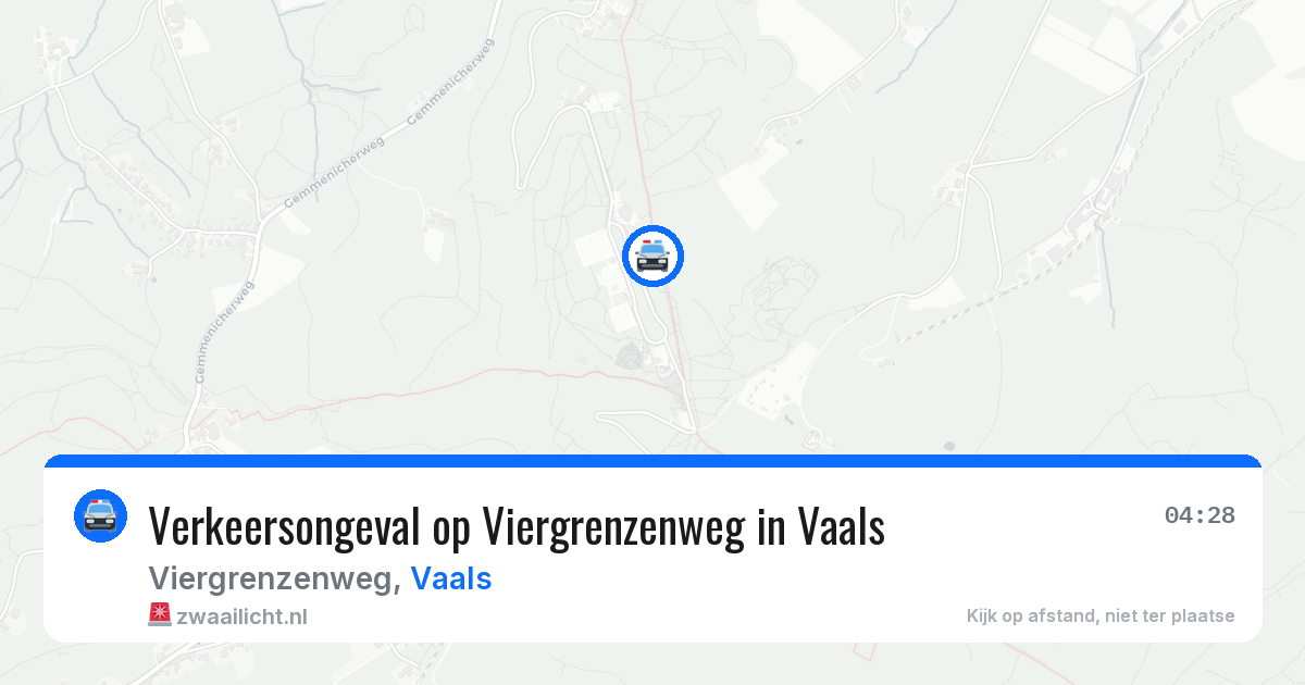 Verkeersongeval op Viergrenzenweg in Vaals — 1 apr 2026