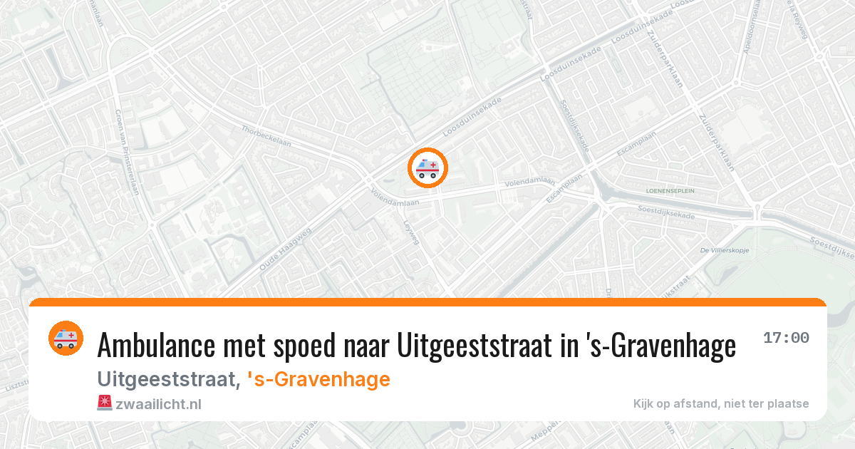Ambulance met spoed naar Uitgeeststraat in 's-Gravenhage — 20 jun 2026