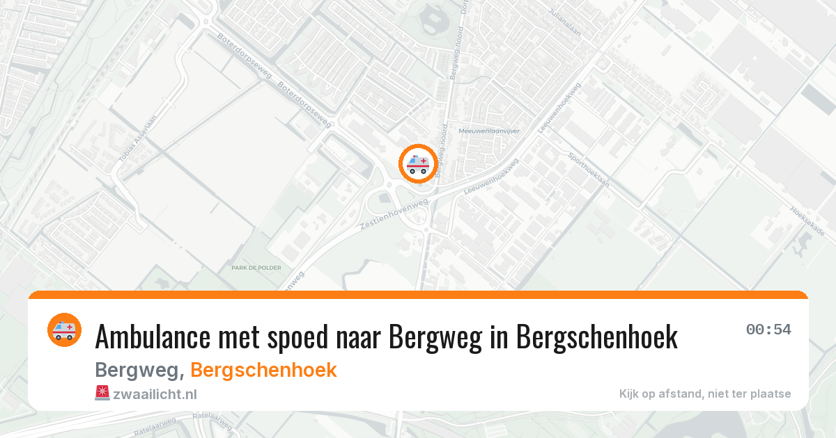 Ambulance met spoed naar Bergweg in Bergschenhoek — 4 jul 2026