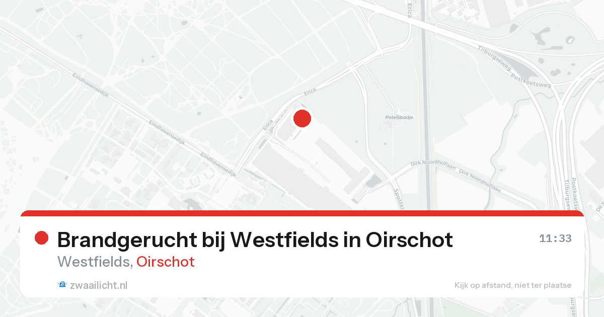 Brandgerucht bij Westfields in Oirschot — 25 aug 2026