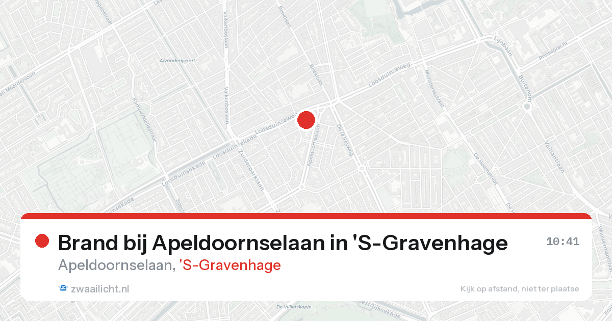 Brand bij Apeldoornselaan in 'S-Gravenhage — 15 aug 2026