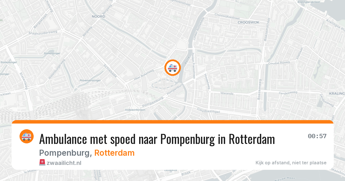 Ambulance met spoed naar Pompenburg in Rotterdam — 28 mrt 2026