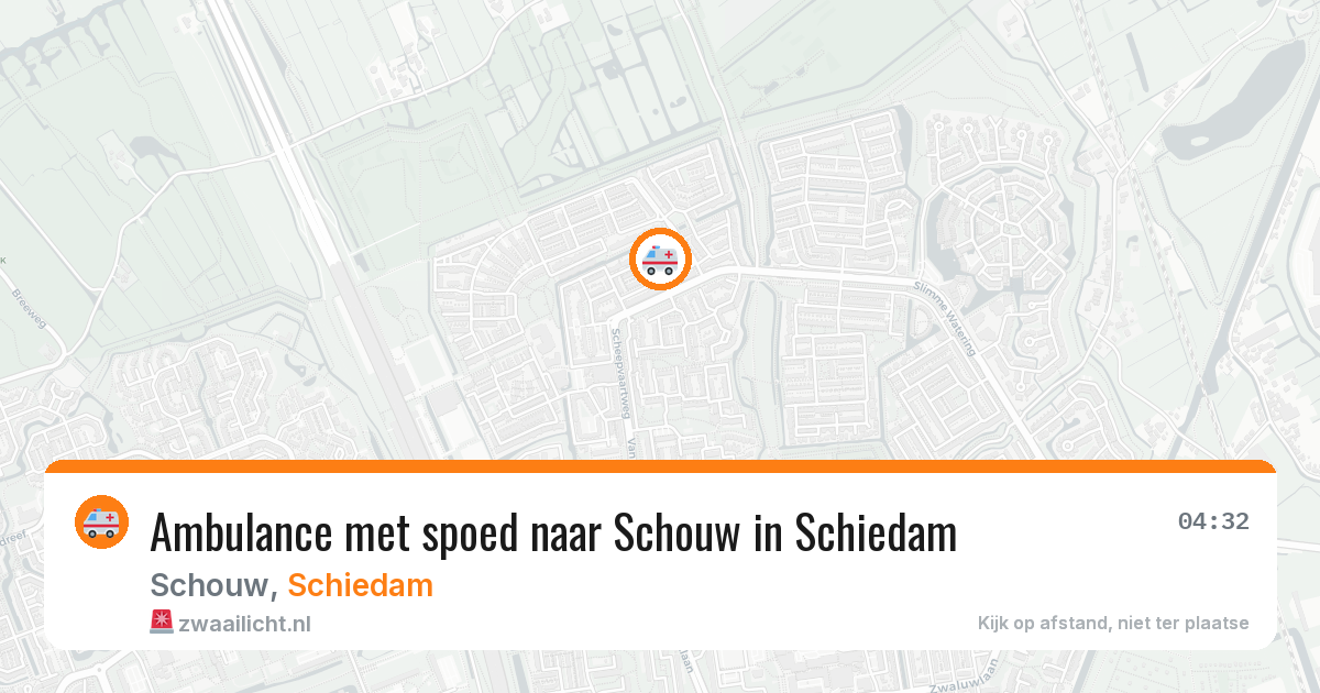 Ambulance met spoed naar Schouw in Schiedam — 25 apr 2026