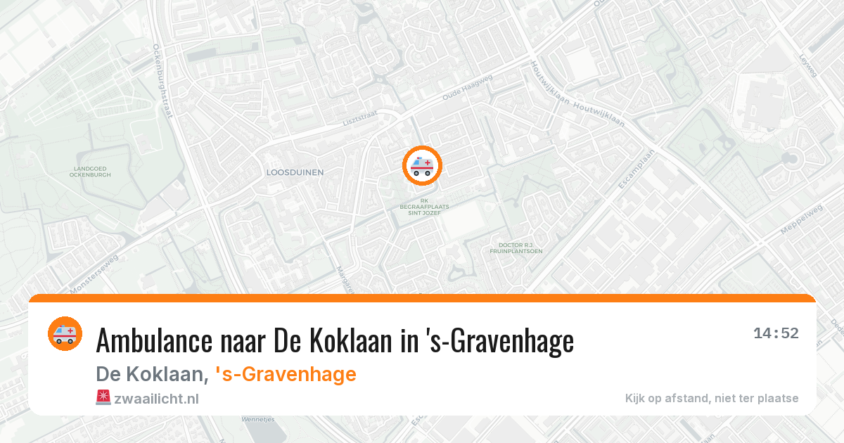 Ambulance naar De Koklaan in 's-Gravenhage — 7 aug 2026