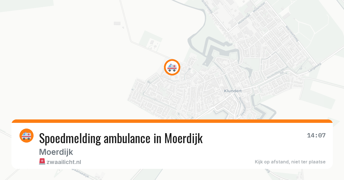 Spoedmelding ambulance in Moerdijk — 23 apr 2026