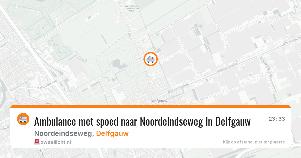 Ambulance met spoed naar Noordeindseweg in Delfgauw — 6 mei 2026