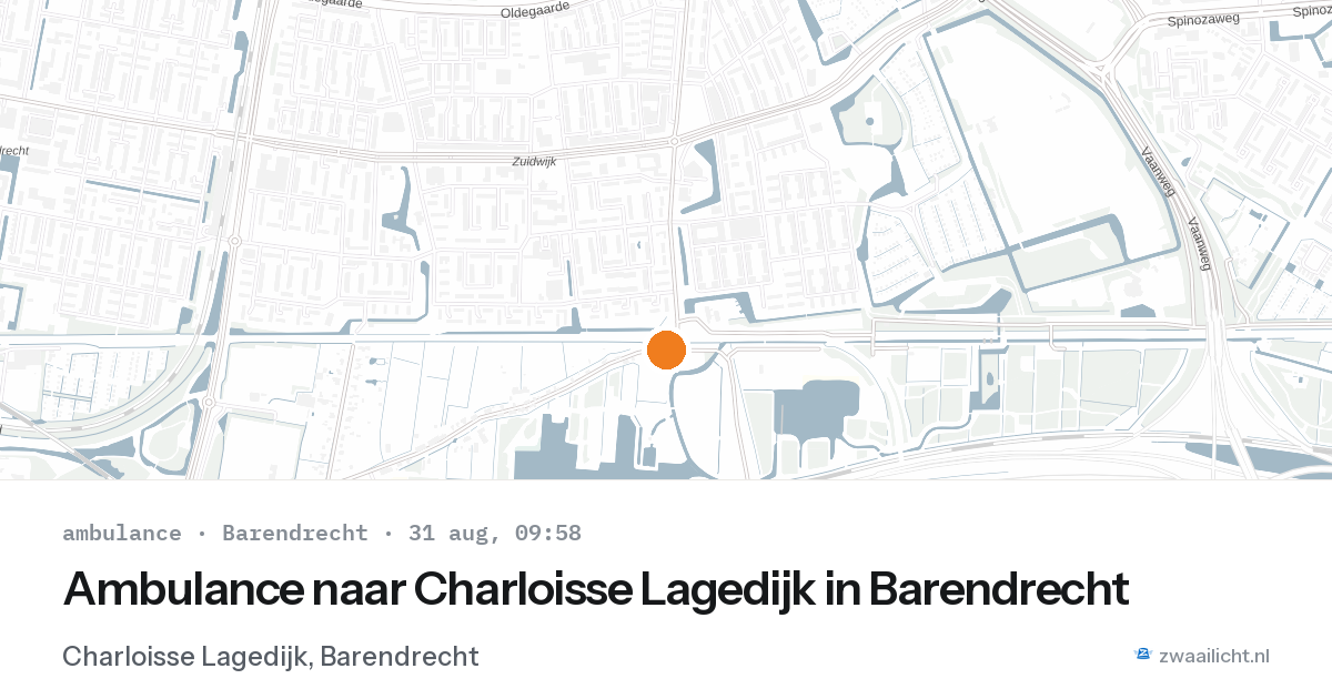 Ambulance naar Charloisse Lagedijk in Barendrecht — 31 aug 2026