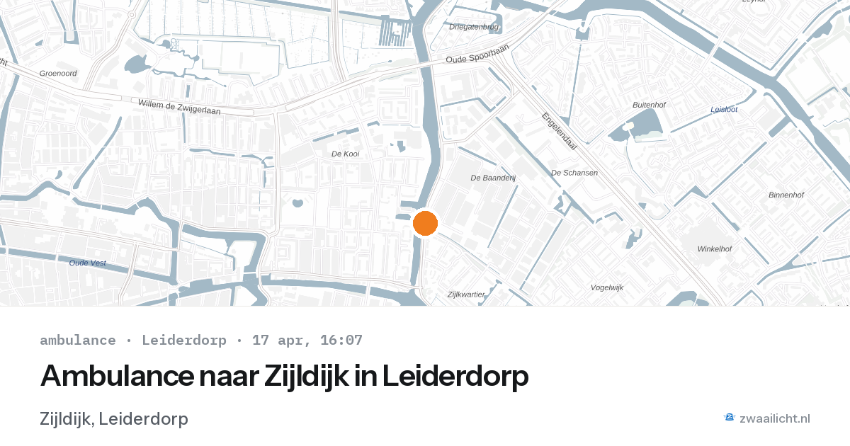 Ambulance naar Zijldijk in Leiderdorp — 17 apr 2026