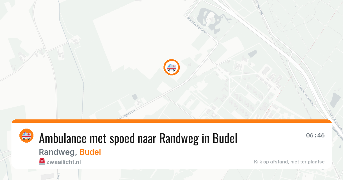 Ambulance met spoed naar Randweg in Budel — 17 apr 2026
