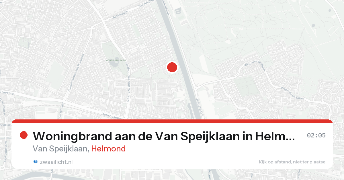 Woningbrand aan de Van Speijklaan in Helmond — 31 jan 2026