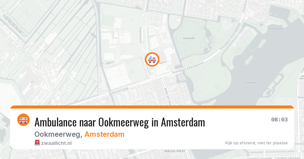 Ambulance naar Ookmeerweg in Amsterdam — 1 apr 2026