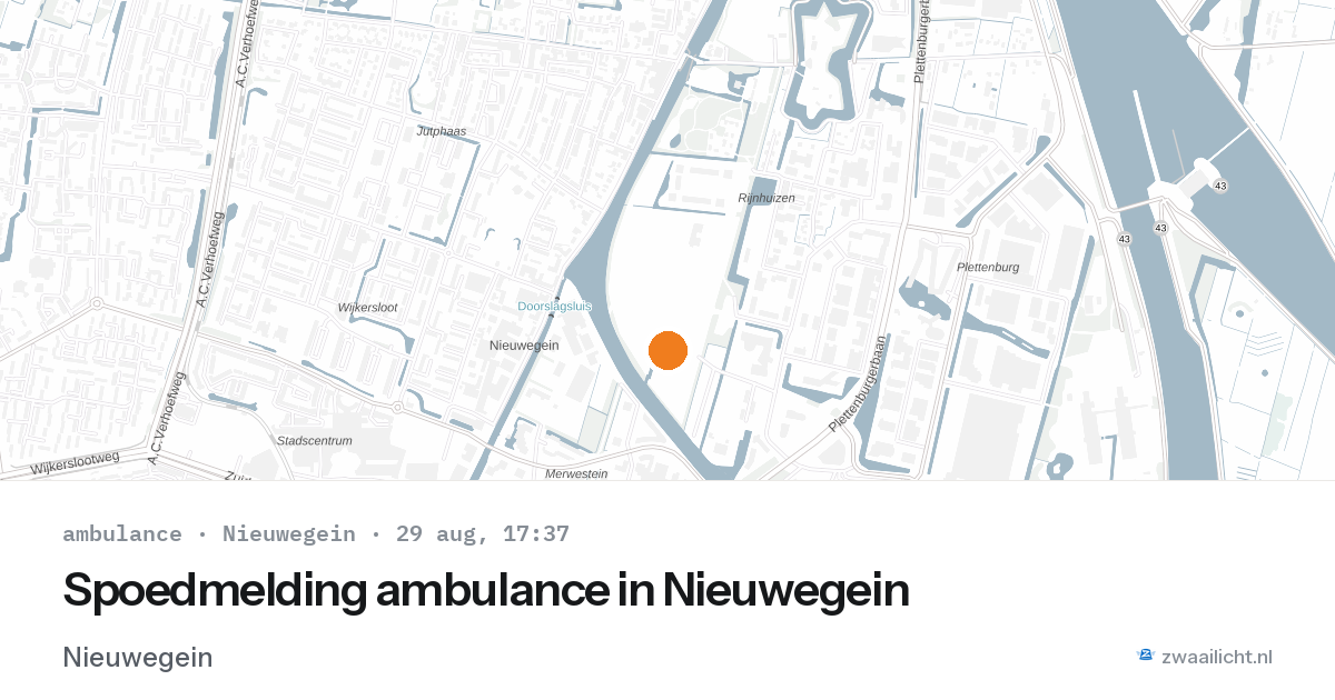 Spoedmelding ambulance in Nieuwegein — 29 aug 2026