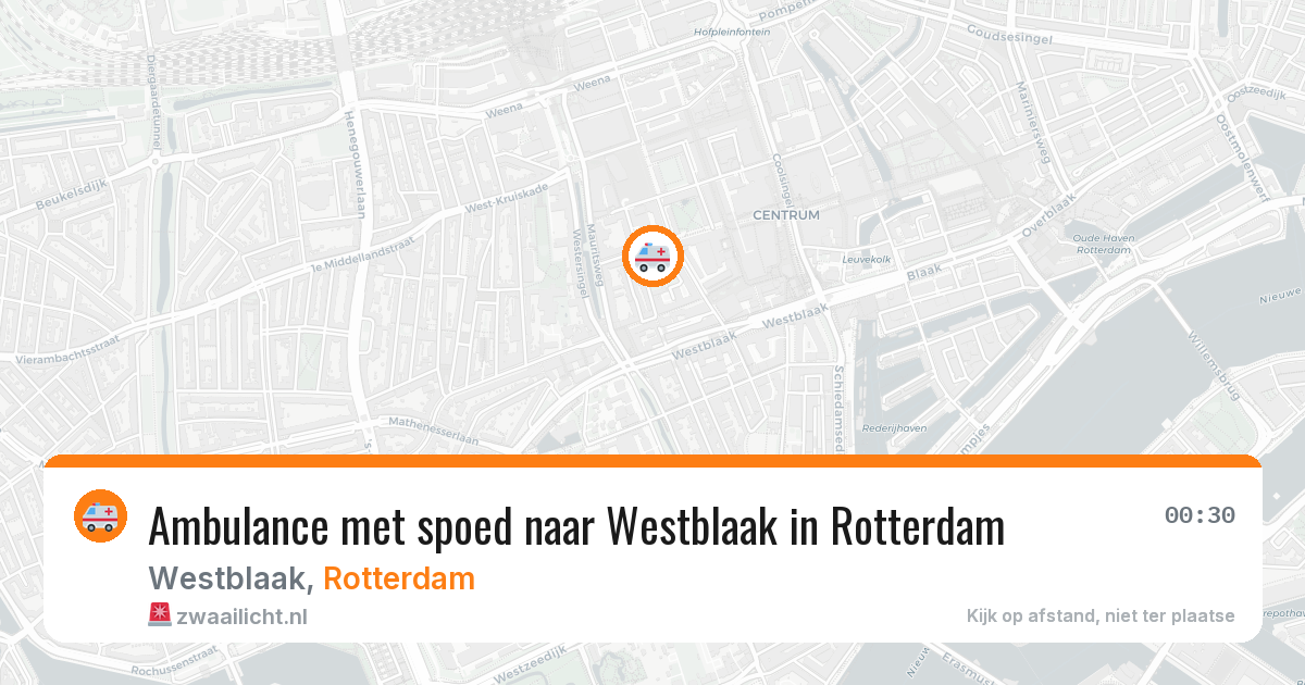 Ambulance met spoed naar Westblaak in Rotterdam — 31 mrt 2026