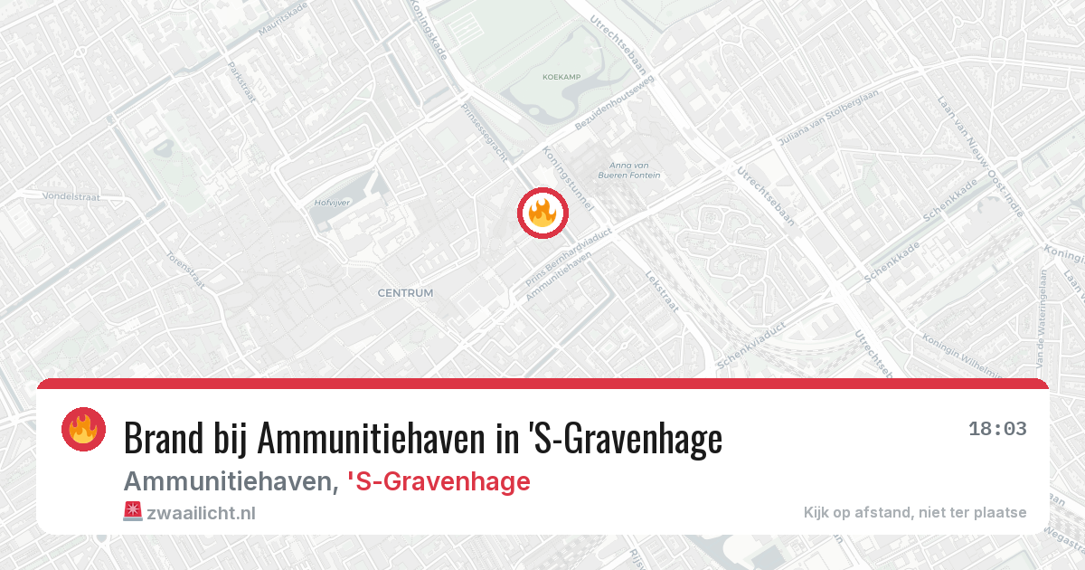 Brand bij Ammunitiehaven in 'S-Gravenhage — 9 jun 2026