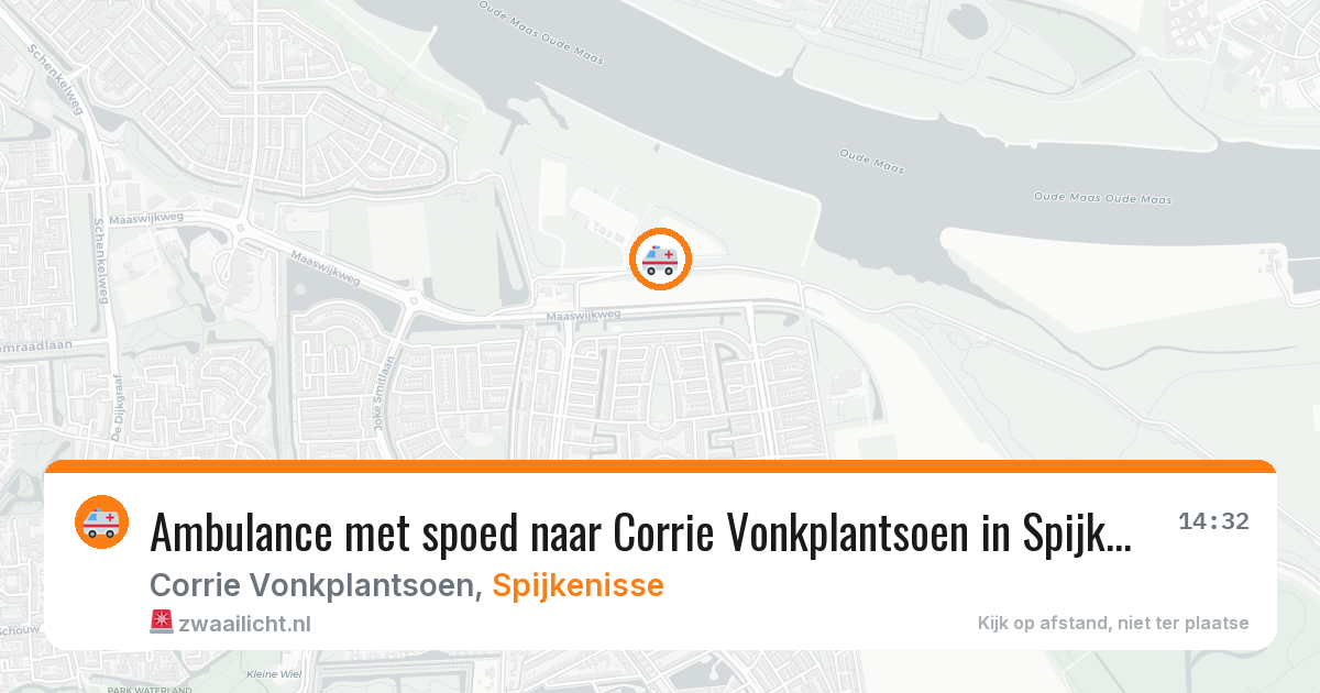 Ambulance met spoed naar Corrie Vonkplantsoen in Spijkenisse — 4 aug 2026