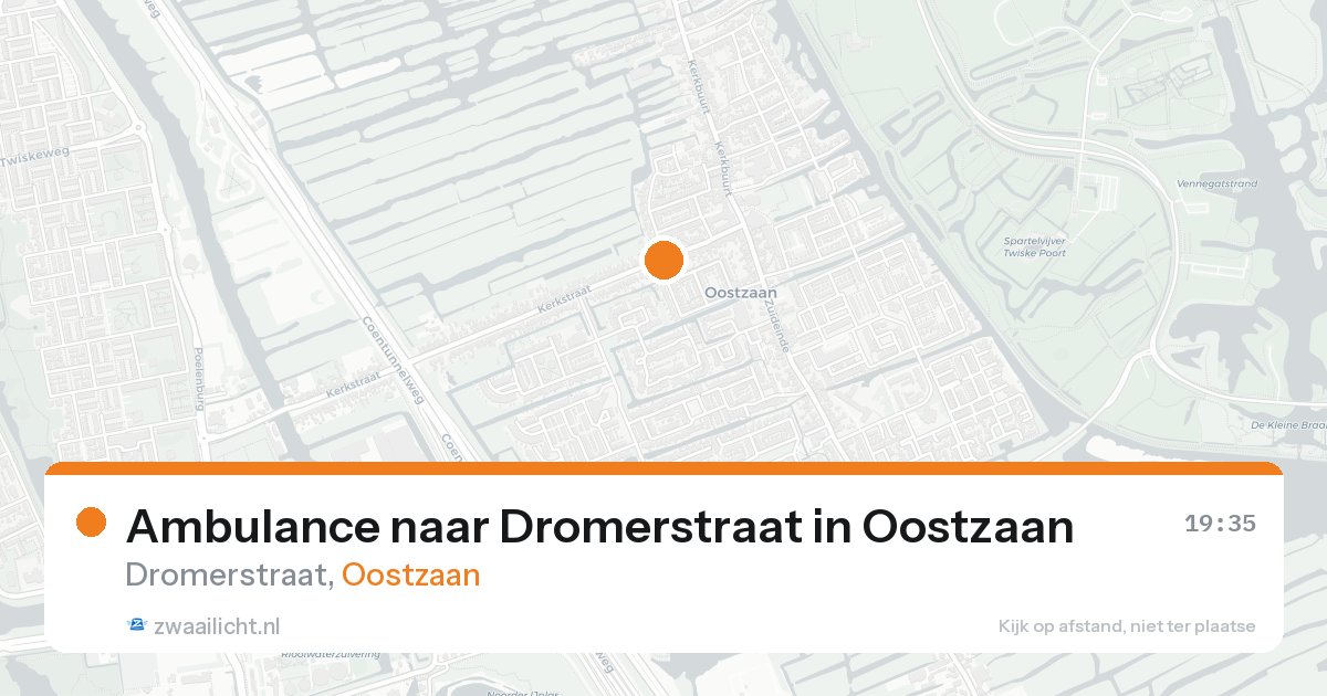 Ambulance naar Dromerstraat in Oostzaan — 20 aug 2026