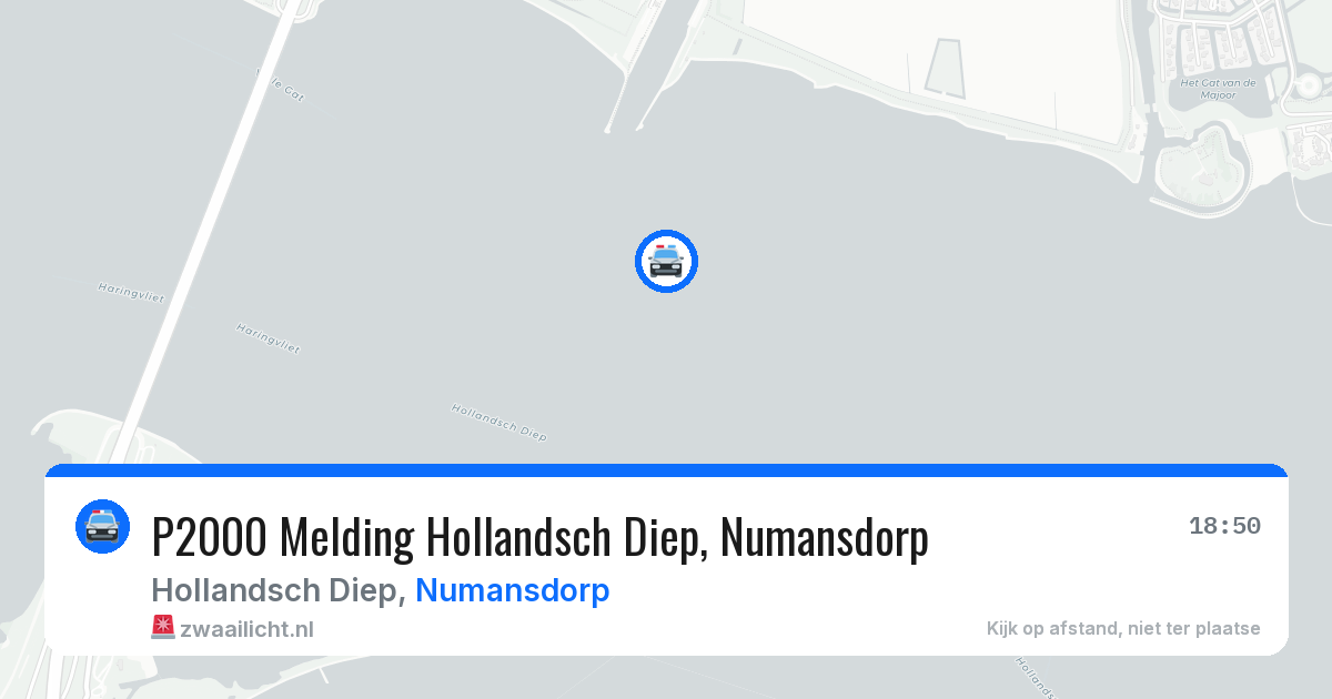 P2000 Melding Hollandsch Diep, Numansdorp — 20 jun 2026