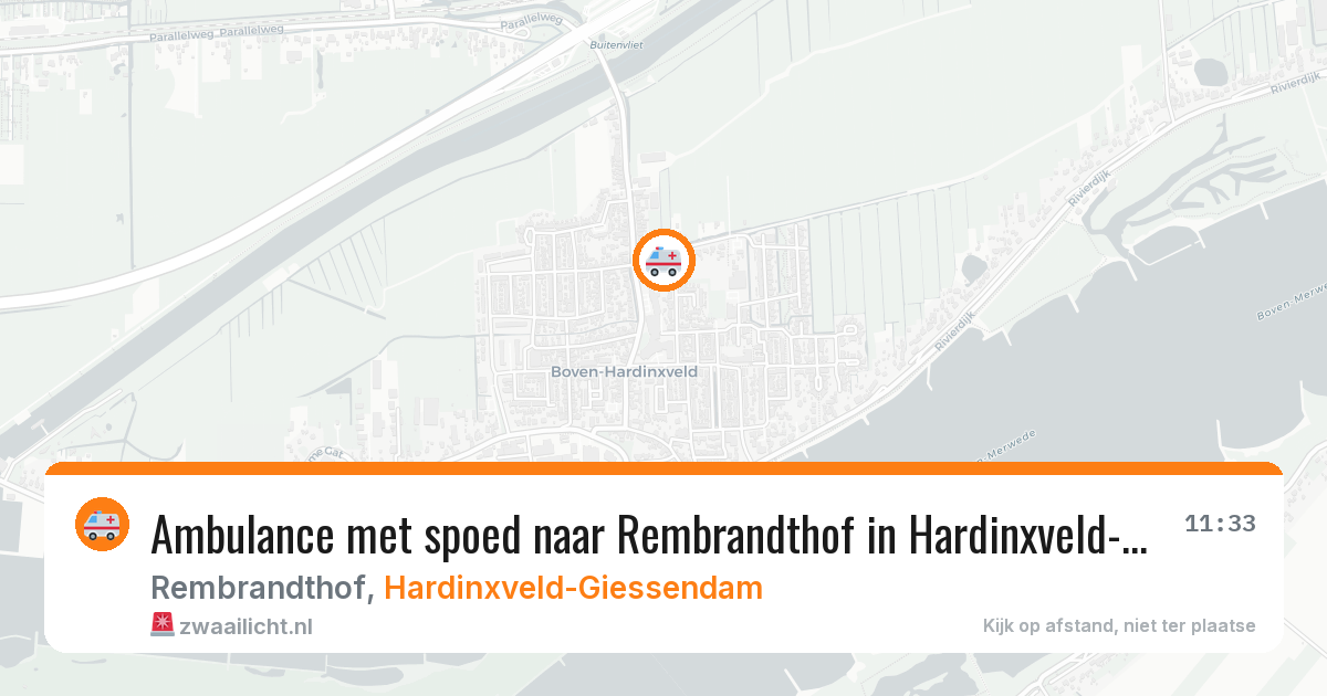 Ambulance met spoed naar Rembrandthof in Hardinxveld-Giessendam — 11 apr 2026