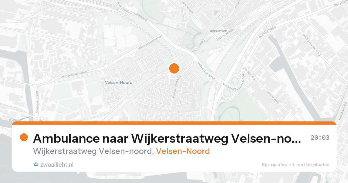 Ambulance naar Wijkerstraatweg Velsen-noord in Velsen-Noord — 18 aug 2026