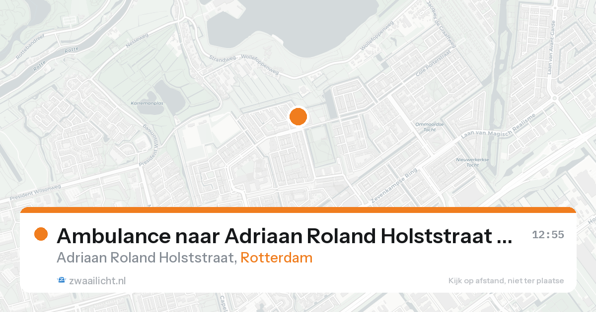 Ambulance naar Adriaan Roland Holststraat in Rotterdam — 20 aug 2026