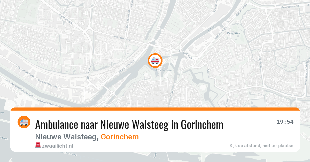 Ambulance naar Nieuwe Walsteeg in Gorinchem — 12 aug 2026