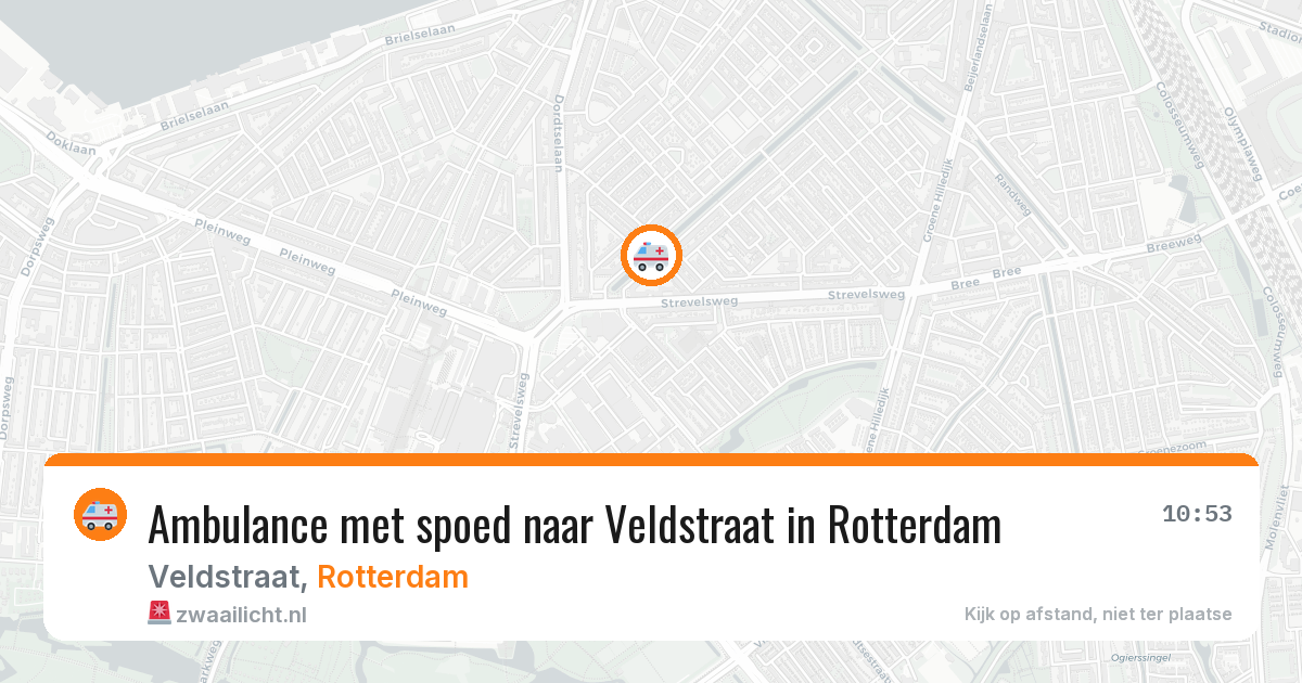 Ambulance met spoed naar Veldstraat in Rotterdam — 6 mrt 2026