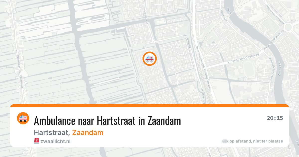 Ambulance naar Hartstraat in Zaandam — 12 jul 2026