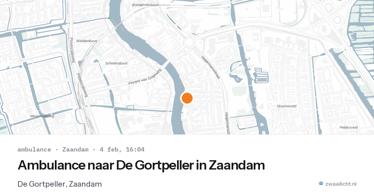 Ambulance naar De Gortpeller in Zaandam — 4 feb 2026