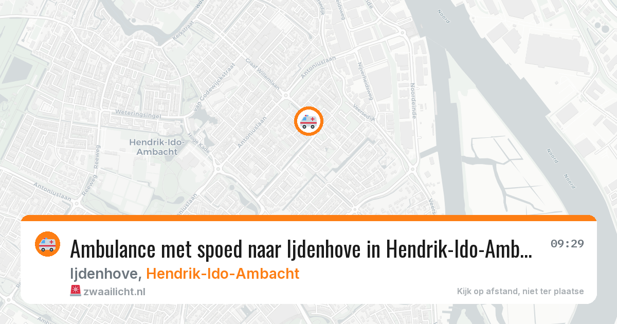 Ambulance met spoed naar Ijdenhove in Hendrik-Ido-Ambacht — 13 aug 2026