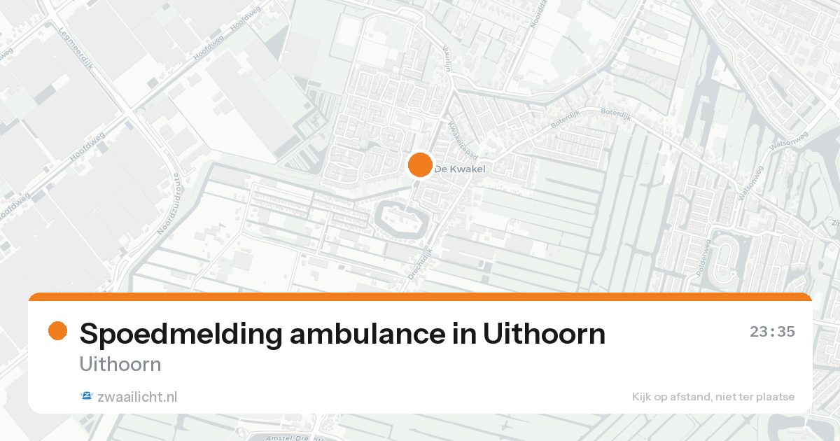 Spoedmelding ambulance in Uithoorn — 20 aug 2026