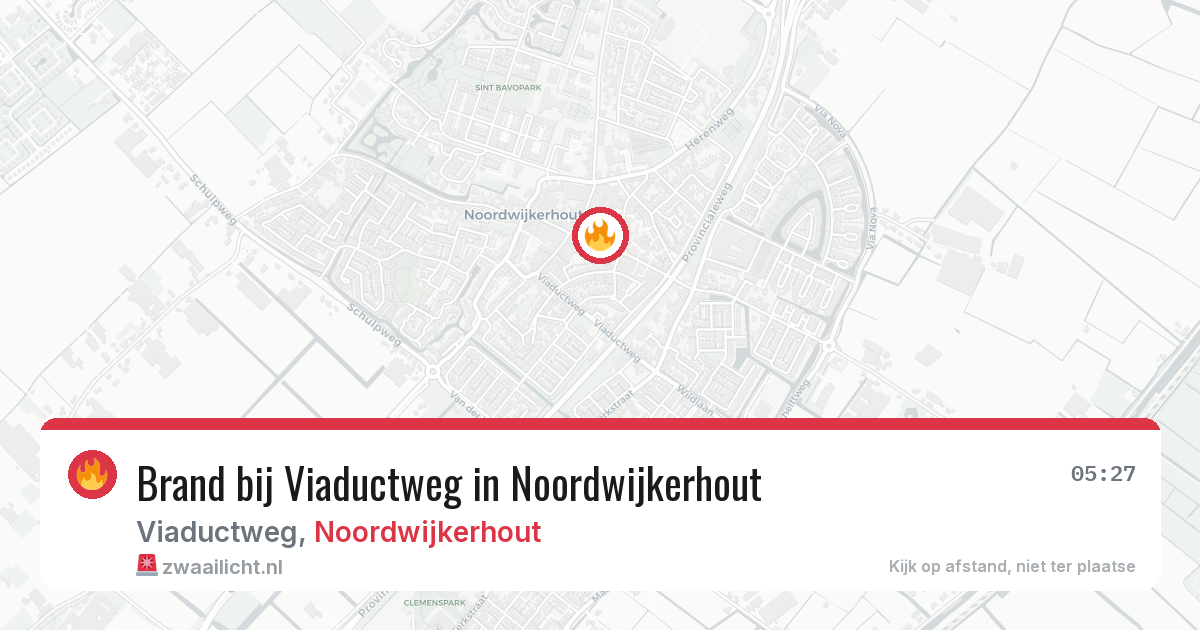 Brand bij Viaductweg in Noordwijkerhout — 10 mei 2026
