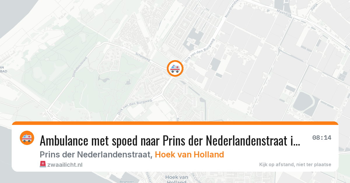 Ambulance met spoed naar Prins der Nederlandenstraat in Hoek van Holland — 12 jul 2026