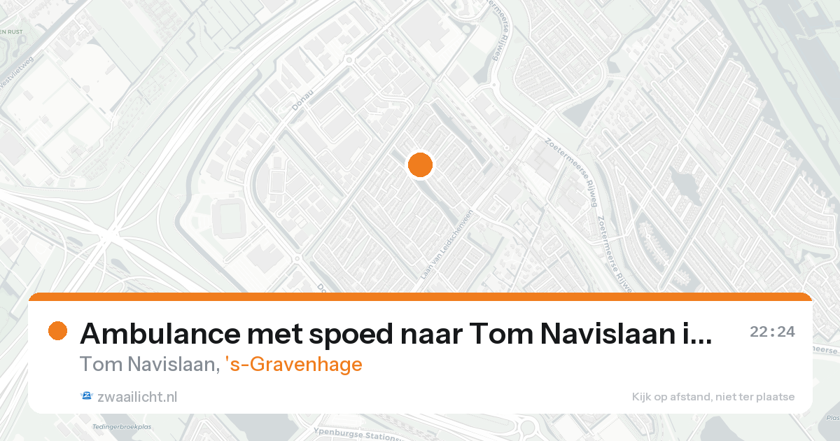 Ambulance met spoed naar Tom Navislaan in 's-Gravenhage — 21 aug 2026