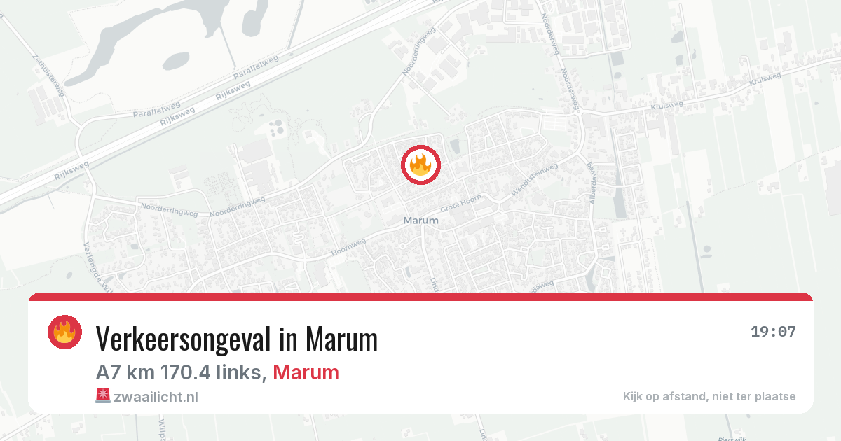 Verkeersongeval in Marum — 27 jun 2026