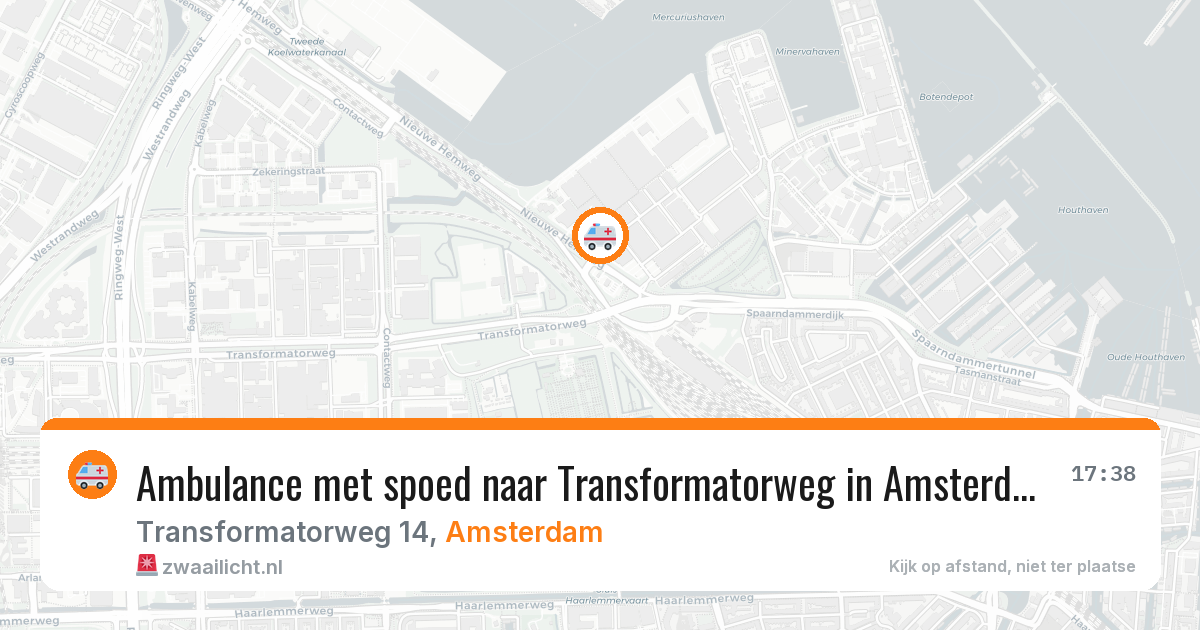 Ambulance met spoed naar Transformatorweg in Amsterdam — 20 jun 2026