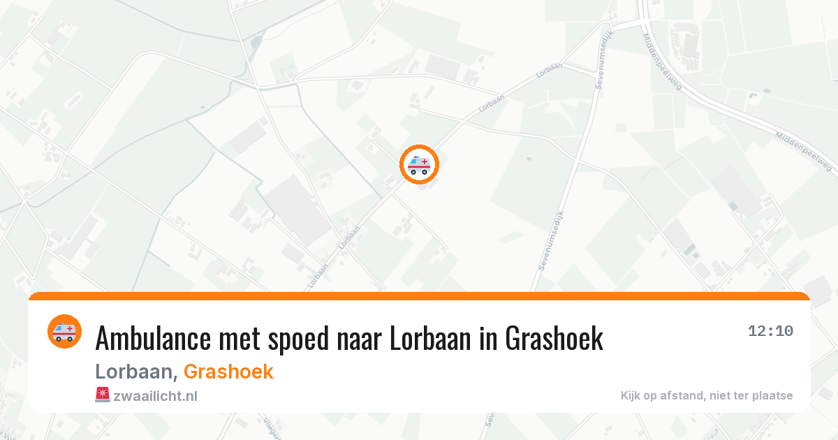 Ambulance met spoed naar Lorbaan in Grashoek — 6 jun 2026