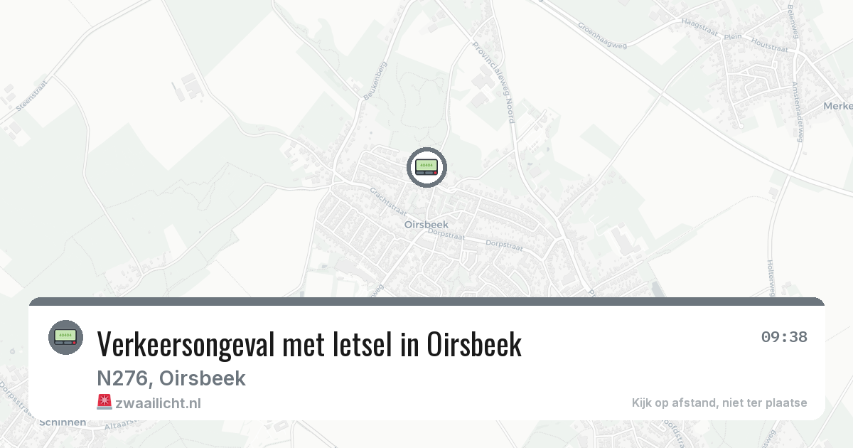 Verkeersongeval met letsel in Oirsbeek — 4 apr 2026