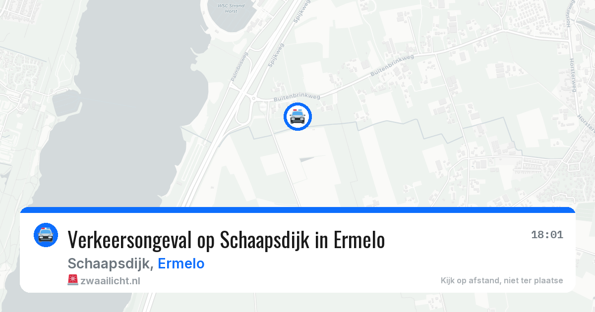 Verkeersongeval op Schaapsdijk in Ermelo — 7 jul 2026
