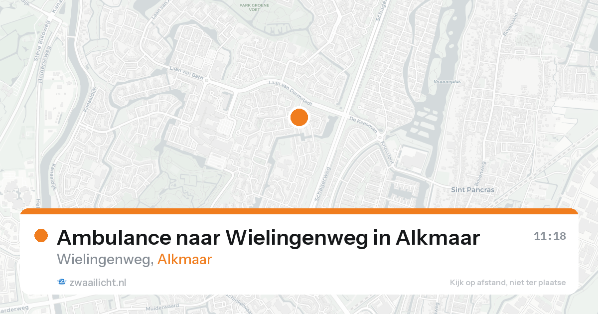 Ambulance naar Wielingenweg in Alkmaar — 21 aug 2026