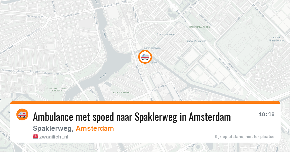 Ambulance met spoed naar Spaklerweg in Amsterdam — 6 jul 2026