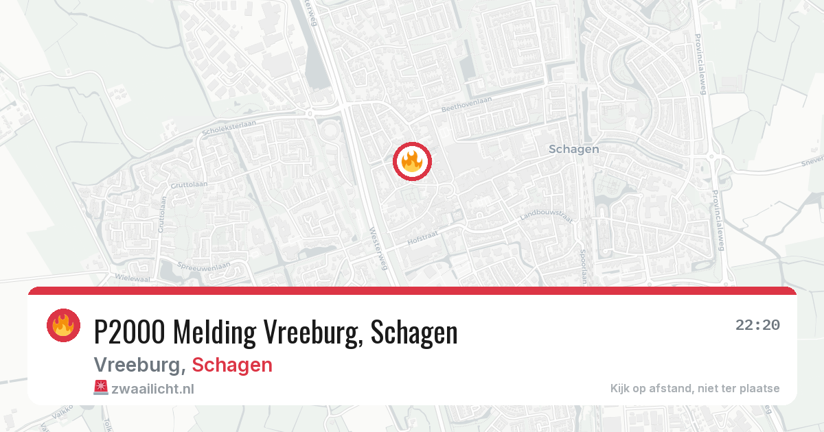 P2000 Melding Vreeburg, Schagen — 8 feb 2026