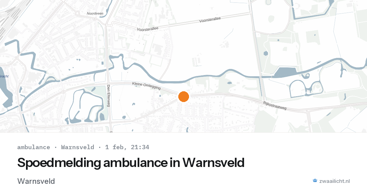 Spoedmelding ambulance in Warnsveld — 1 feb 2026