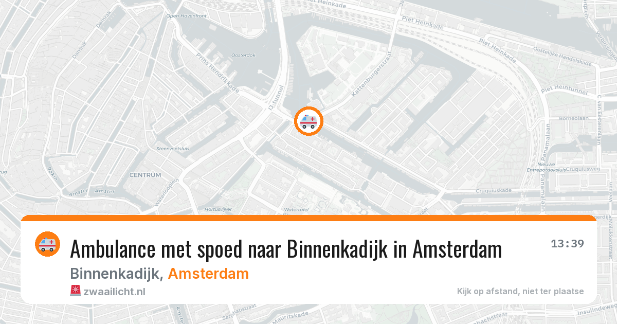 Ambulance met spoed naar Binnenkadijk in Amsterdam — 25 apr 2026