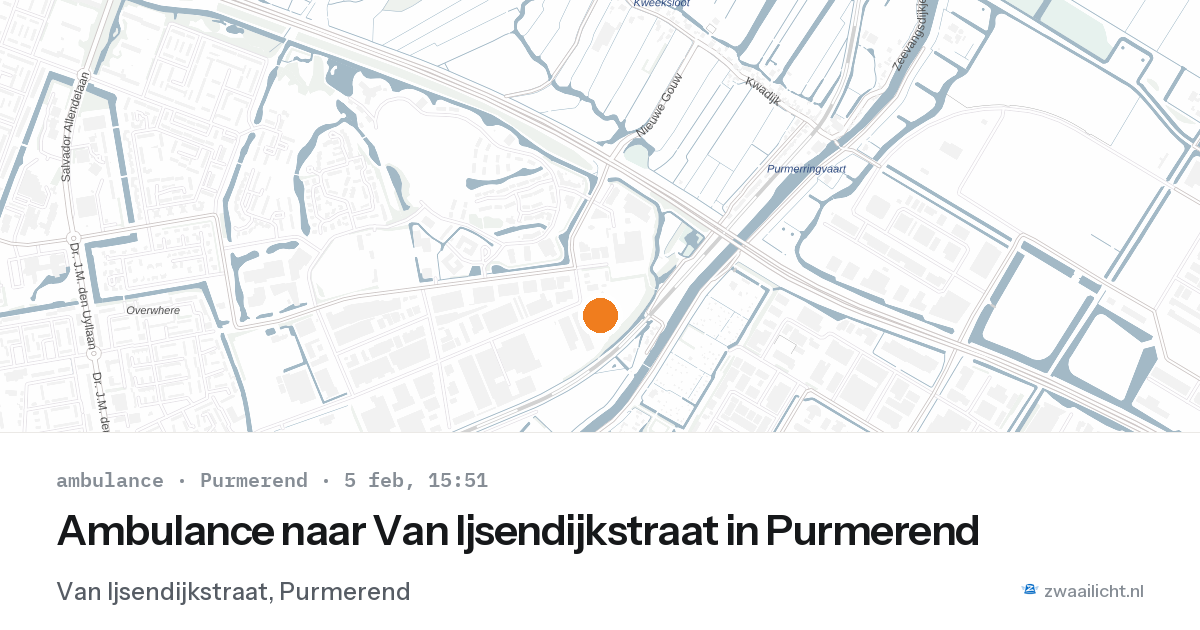 Ambulance naar Van Ijsendijkstraat in Purmerend — 5 feb 2026