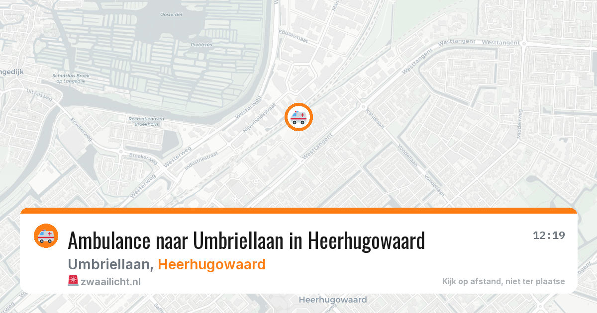 Ambulance naar Umbriellaan in Heerhugowaard — 18 mrt 2026