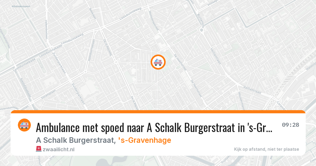 Ambulance met spoed naar A Schalk Burgerstraat in 's-Gravenhage — 9 feb 2026