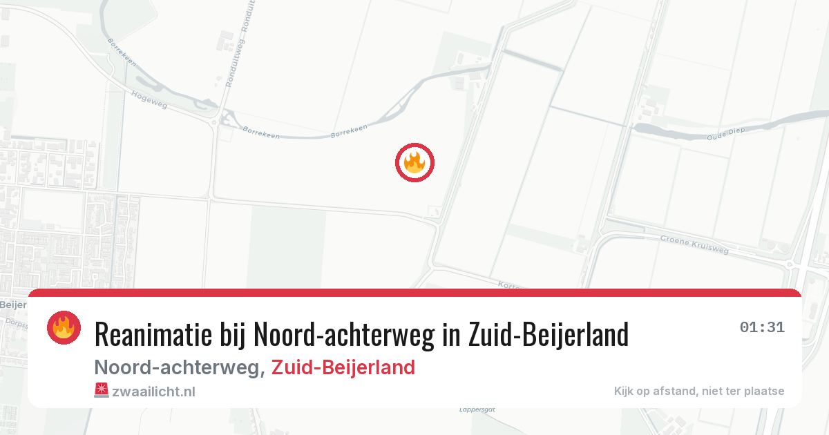 Reanimatie bij Noord-achterweg in Zuid-Beijerland — 28 jul 2026